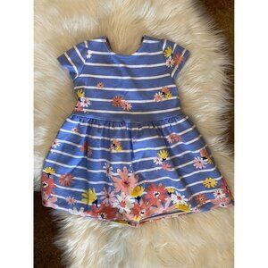 Gymboree Blue Stripes & Floral Knit Dress